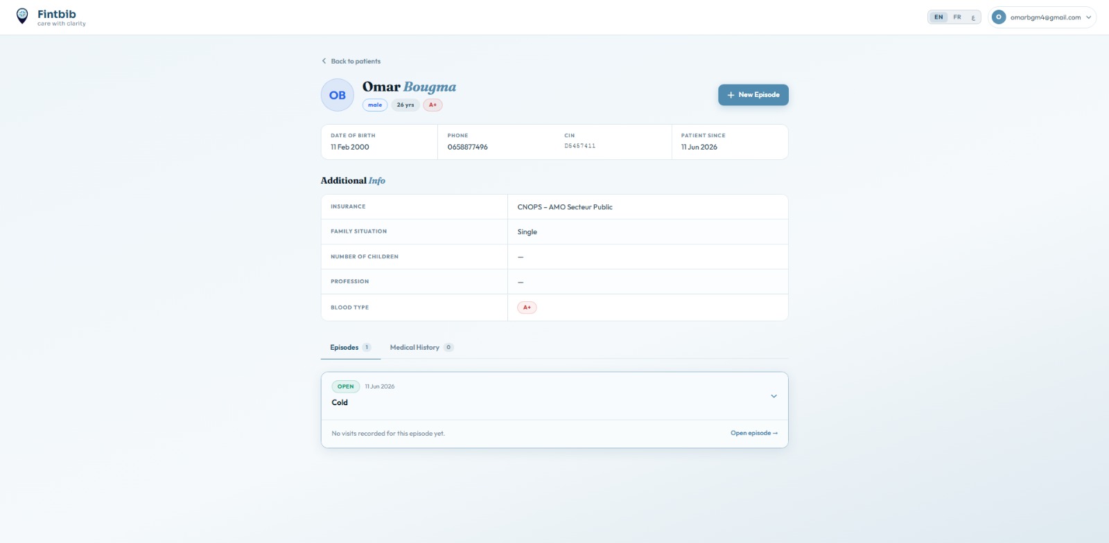 Fintbib — medical practice platform